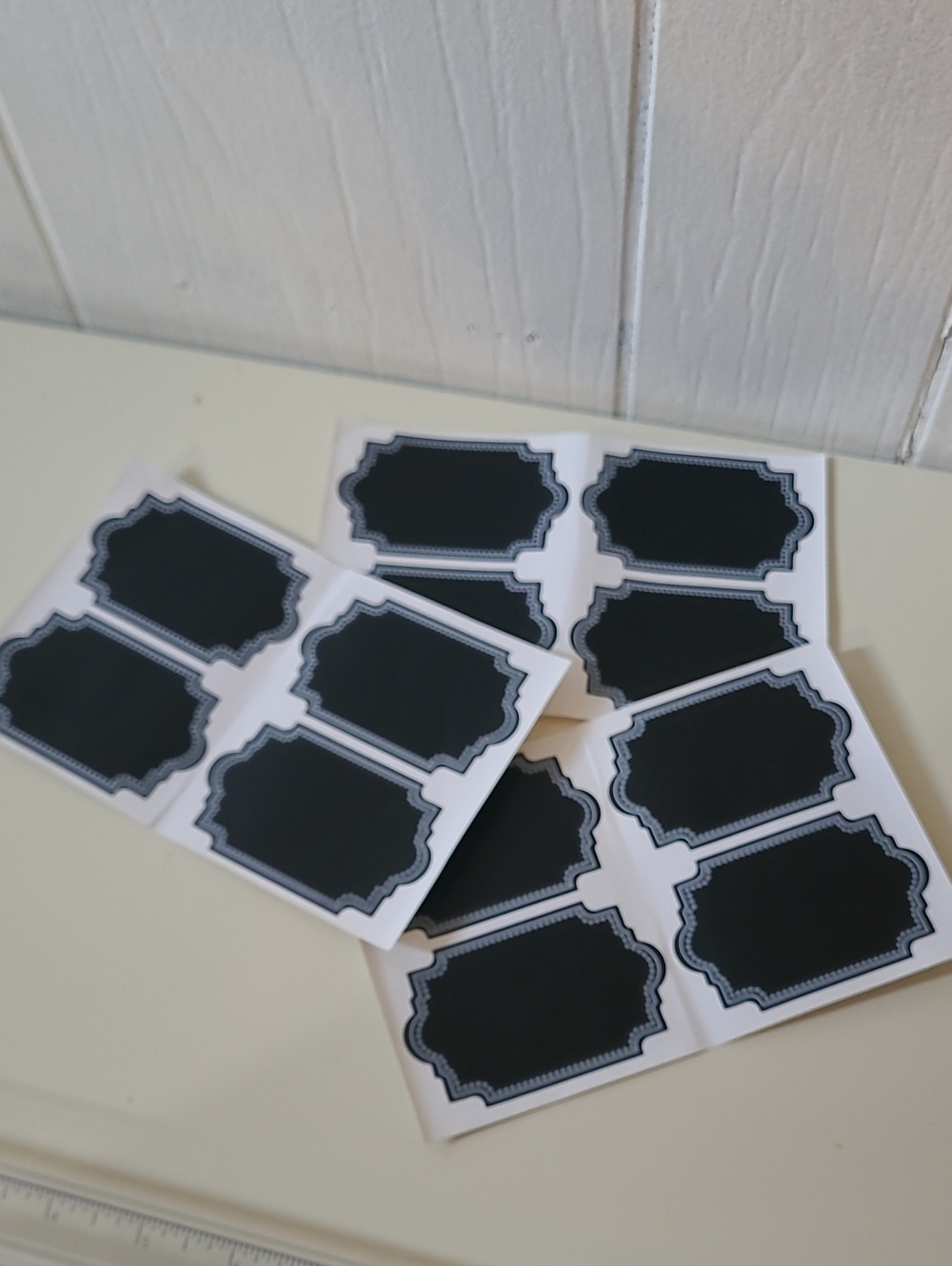 Reusable Black Chalkboard-Style Label Stickers for Home Organization